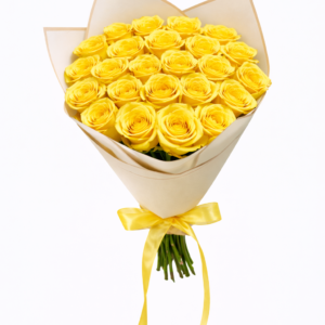 25 yellow roses