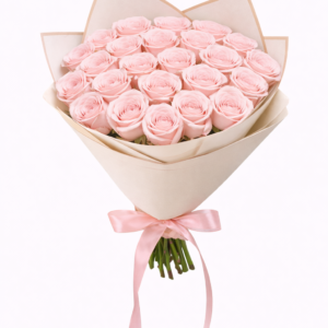 25 light pink roses
